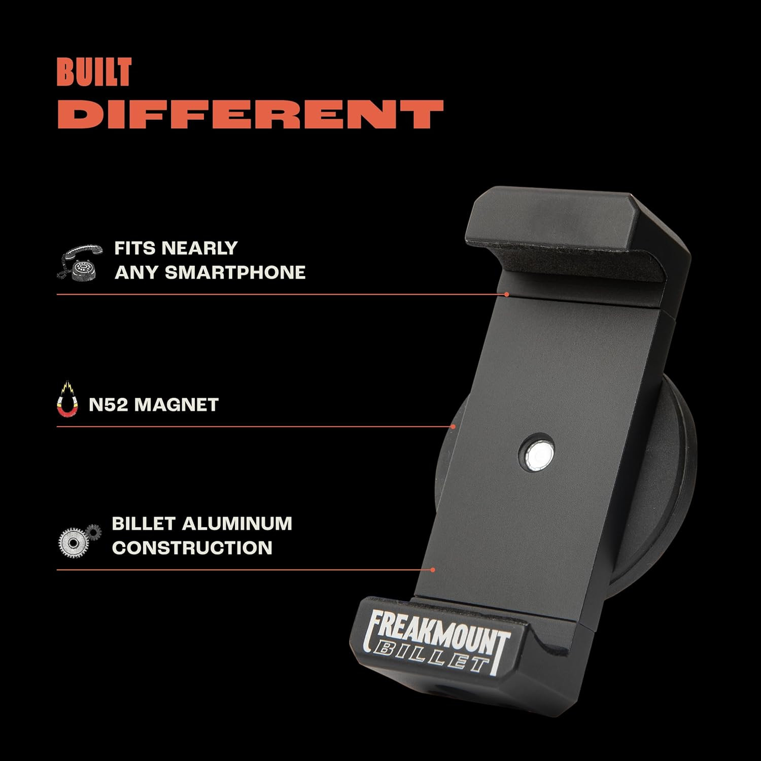 FREAKMOUNT Magnetic Motorcycle Phone Mount - Compatible with Harley Davidson - P