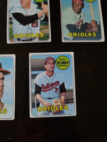 Lote 12 tarjetas de béisbol 1969 Topps Baltimore Orioles Boog Powell novato radiocontrol - Imagen 7 de 8