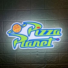Pizza Planet Toy Story 3D Printed LED Lightbox Sign | Wall Art | Decor fan cave