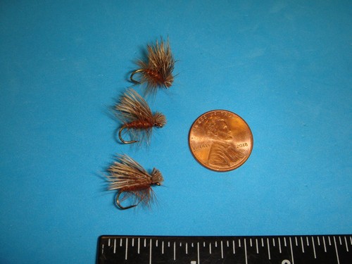 FLY FISHING FLIES - Traditional Brown ELK HAIR CADDIS size #12 (12 pcs.) - Picture 2 of 8