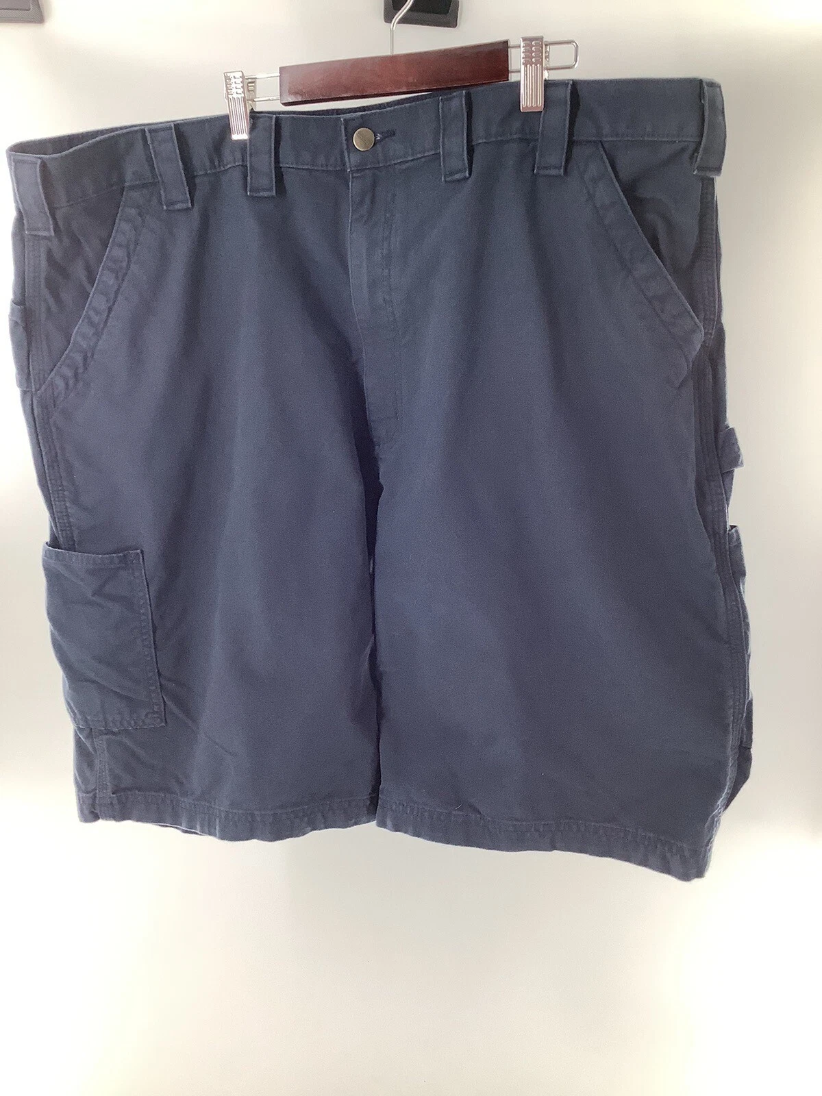 Carhartt Shorts Mens 44 Blue Cargo Force Relaxed Fit Utility Pockets