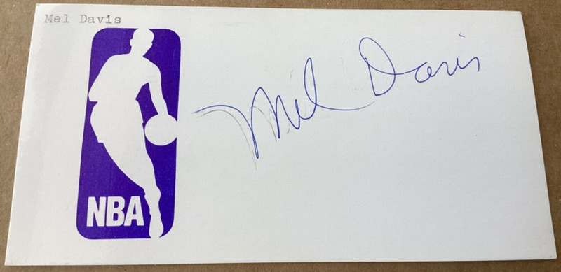 MEL DAVIS Personally Autographed Signed NBA KNICKS NETS Card Free Ship