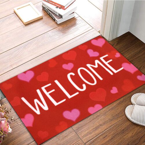 Welcome Day Doormats Valentine's Room Carpet Decor for Bathroom Products
