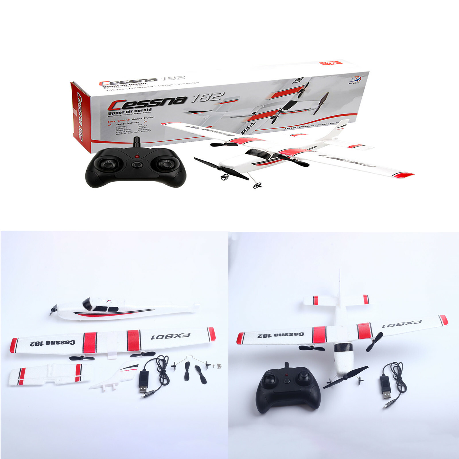 Rc Helicopter Glider Airplane Diy Fx 801 2 4ghz 2ch Rtf Usa 300mah Battery For Sale Online Ebay