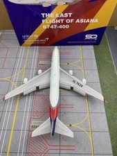 1:200 35CM SQ Wings ASIANA AIRLINES BOEING 747-400 Flap Down Plane Diecast Model