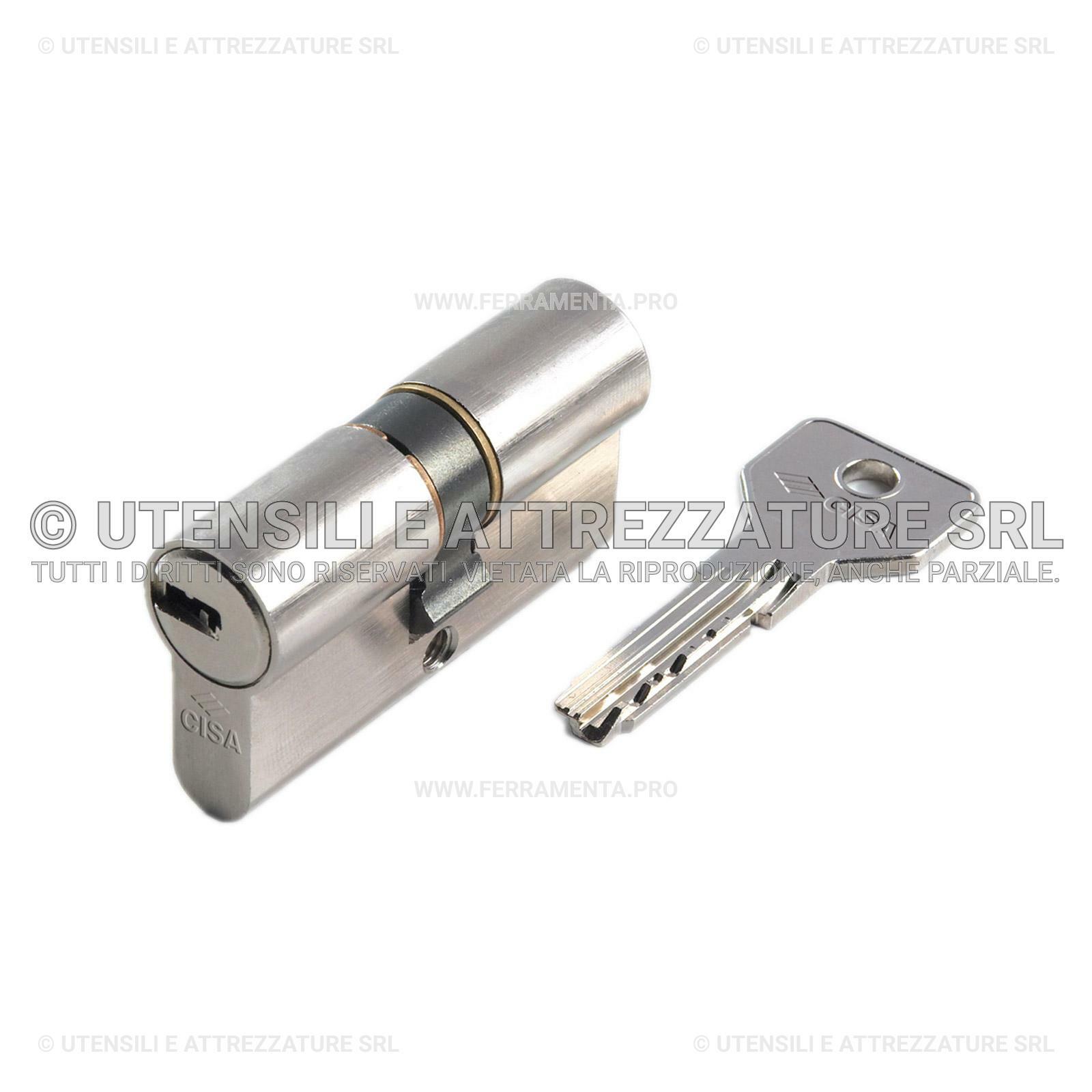 CILINDRO ASIX 0E300 per SERRATURE PROFILO EUROPEO con CAMMA DIN NICHELATO