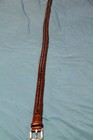 Vintage Genuine Leather Belt with bonded lacing/braided/woven — photo 7