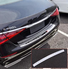 Outer Rear Bumper Protector Sill Plate Cover Fit For Benz S-Class W223 2021-2023