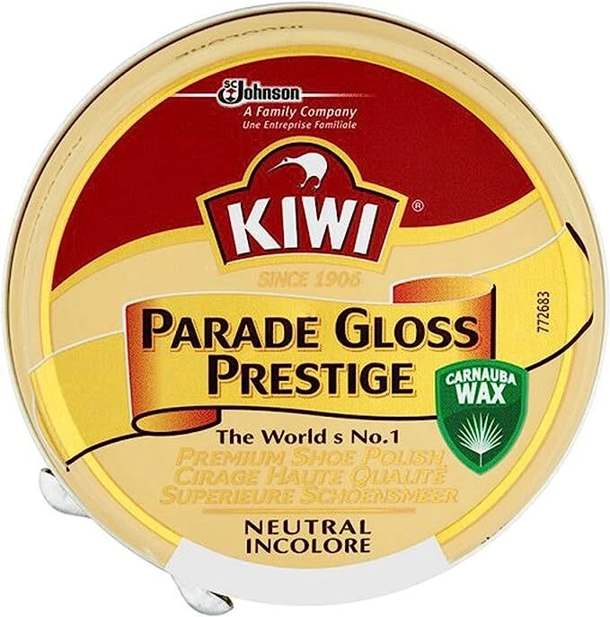 Kiwi Shoe Parade Gloss Prestige Shoe Polish Tin Neutral 50ml Tin Shiner
