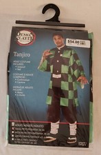 Adult Demon Slayer Tanjiro Jumpsuit  Belt Men's Halloween Costume Sz Sm 34-36