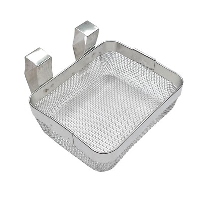 5'' x 4'' x 1.75'' Stainless Steel Fine Mesh Ultrasonic Cleaner Basket Jewelry