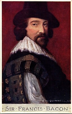 Tucks 9555 Men of Letters Series 1 Sir Francis Bacon Vintage Postcard R23
