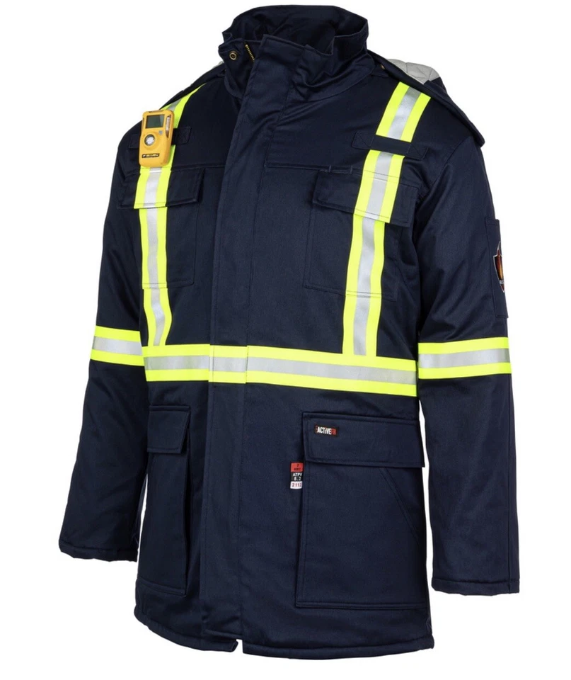 Proactive FR Flame Resistant Hi Vis Insulated Parka Jacket (MEDIUM) SHIPS TODAY - Image 4 of 4