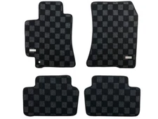 P2M FRONT & REAR Checkered Carpet Floor Mats for USDM Lexus Altezza IS300 98-05