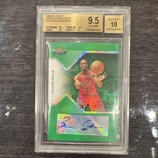 2004-05 Topps Finest - Ben Gordon BGS 9.5 AUTO 10   #174 Green Refractor /29  