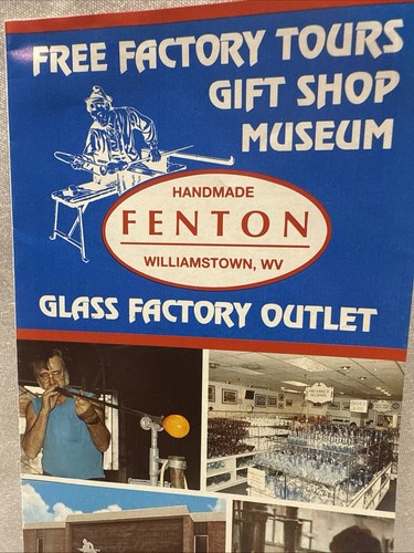 Fenton Glass Factory Outlet Williamstown, WV Virginia - Vintage Brochure - Picture 2 of 10