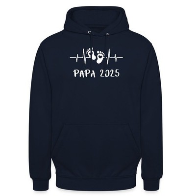Herzschlag Papa 2025 Vater Geschenk Vatertag Unisex Hoodie