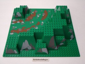 LEGO Baseplate Raised 32x32 Canyon w/ Brown Dirt & Gray Rocks 6024px4 RARE 6079