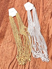 Paquete de 24 cadenas de collar a granel chapadas en oro plateado hágalo usted mismo cadena de eslabones de 18 pulgadas de largo