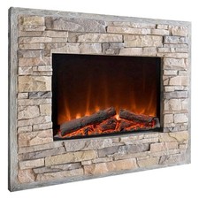 El Fuego Florenz LED Elektrokamin Wandkamin Wandheizung mit Steinoptik Neu OVP