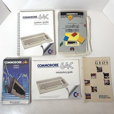 Vintage Commodore 64 Books Lot Users Guide 64C Sound Graphics GEOS PC Gaming