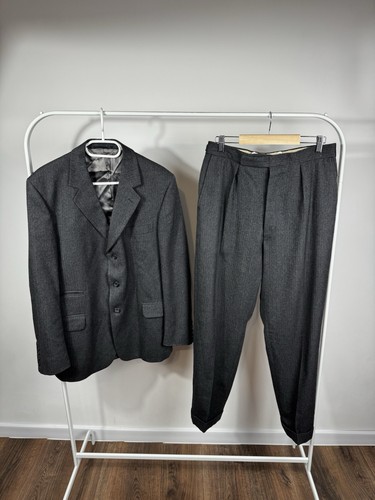 Hackett, Vintage Hackett Wool Blazer Pants Tailored Suit Set Gray Made In England