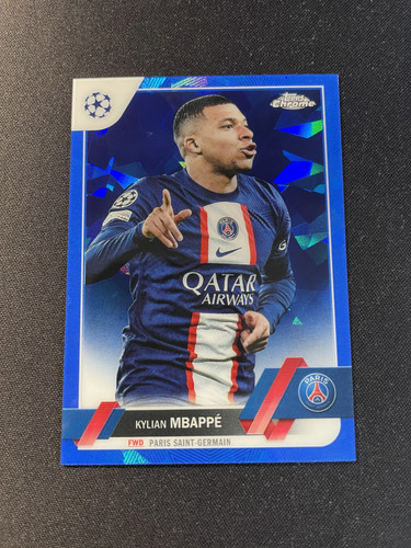 2023 Topps Chrome Sapphire UEFA UCL Kylian Mbappe Image Variation #100 SP CR01