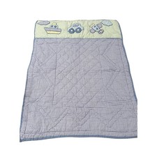 Vintage Especially for Baby Toys R Us Transportation Quilt Blue Gingham 2001