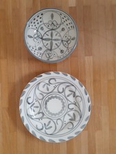 Schüssel mit Teller Müsli Schale Obst Salatschüssel Keramik Handarbeit Spanien