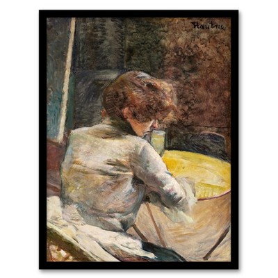 Toulouse Lautrec gerahmter Wandkunstdruck Warten im Studio Wohndeko A3/A4