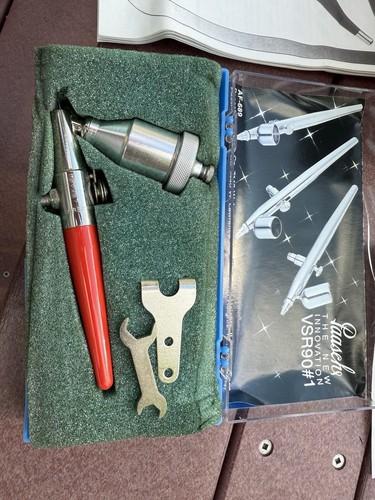 Vintage Paasche Air Eraser w Plastic Case, Box, Wrench, Hanger USA - Picture 7 of 12