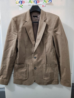 #ad #ad ATM Jacket Mens 38 Brown Blazer Chore 2 Button Surgeon Cuff Cotton Stretch Slim $35.00