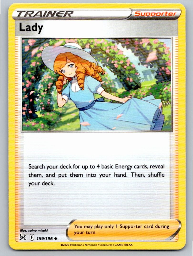 2022 POKEMON LADY LOST ORIGIN 159/196 UC NM A83736 FREE S&H