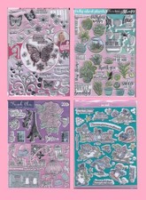 UK CREATIVE STAMPING Magazine Lot of 4 with STAMP PAGES TTL: 140 NEW Stamps 8Sh