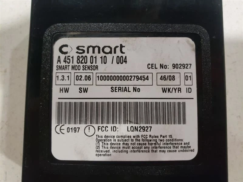 Smart ForTwo Brabus 2009 cupé - módulo de sensor de seguridad de movimiento - OEM A4518200110 Foto 3 de 4