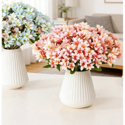 Bouquet de lys artificiel 18 tiges bleu rose rouge beige bordeaux violet 32 cm - Photo 1/4