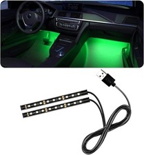 Car LED Strip Light, 24 RGB Auto Under Dash Interior USB, Green