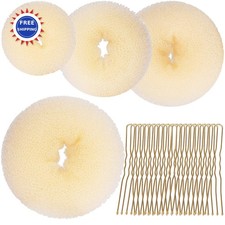 Hair Donut Bun Maker Set 4 Pcs 20 Hairpins Teenitor MakerExtra-large Medium