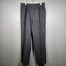 Vintage Pendleton Miss Gray Wool Dress Pants High Rise Pleated USA Womens 80s