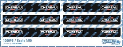TRUCKMO Decals Spritzschutzlappen Chereau Trailer 100095  1:50 Lappenmateri