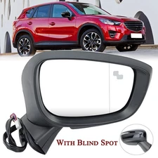 Right Black Side Mirror For Mazda CX-5 2015 16-2017 W/Blind Spot Power Fold 9Pin