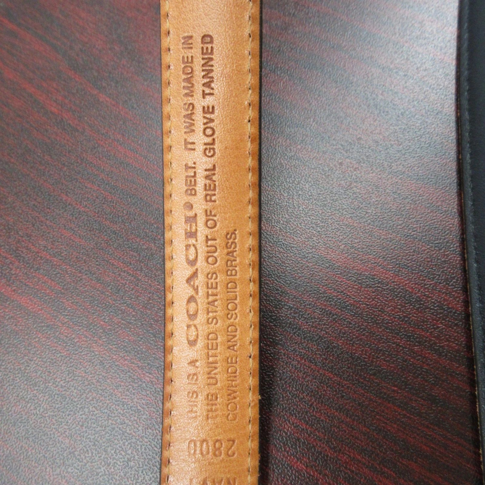 Cintura Coach vintage donna pelle media fibbia ottone massiccio USA guanto conciato anni 90