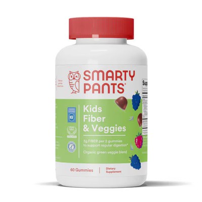 2 X SmartyPants Vitamins - Kids Fiber + Veggies -- 60 Gummies