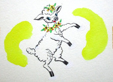 1968 MARY’S LITTLE LAMB DOLLIE TINGLE ORIGINAL drawing art BOOK PAINTING sheep | eBay US (Buy It Now)