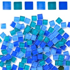 Glass Mosaic Tiles 2.2LB, 4 Shapes Stained Glass Pieces for DIY Crafts, Home Dec
