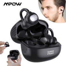 Open Ear Clip Wireless Earbuds Bluetooth 5.4 Sports Bone Conduction Headphones