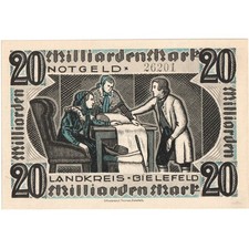 [#293674] Germany, Bielefeld, 20 Milliarden Mark, 1923-10-25, UNC