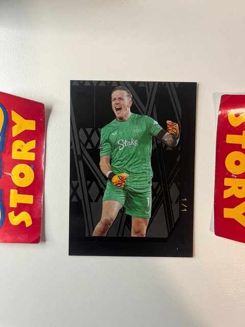 2025-26 Topps Premier League Jordan Pickford Black Edge 1/1 One Of One Everton