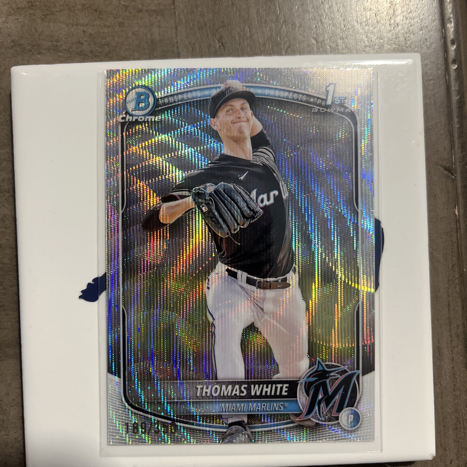 2025 Bowman Chrome Prospects Wave Refractor /350 Thomas White #BCP-69