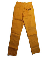 Maverick Blue Bell Vtg Denim Jeans Womens Size 7/8 Slim Mustard Straight B5